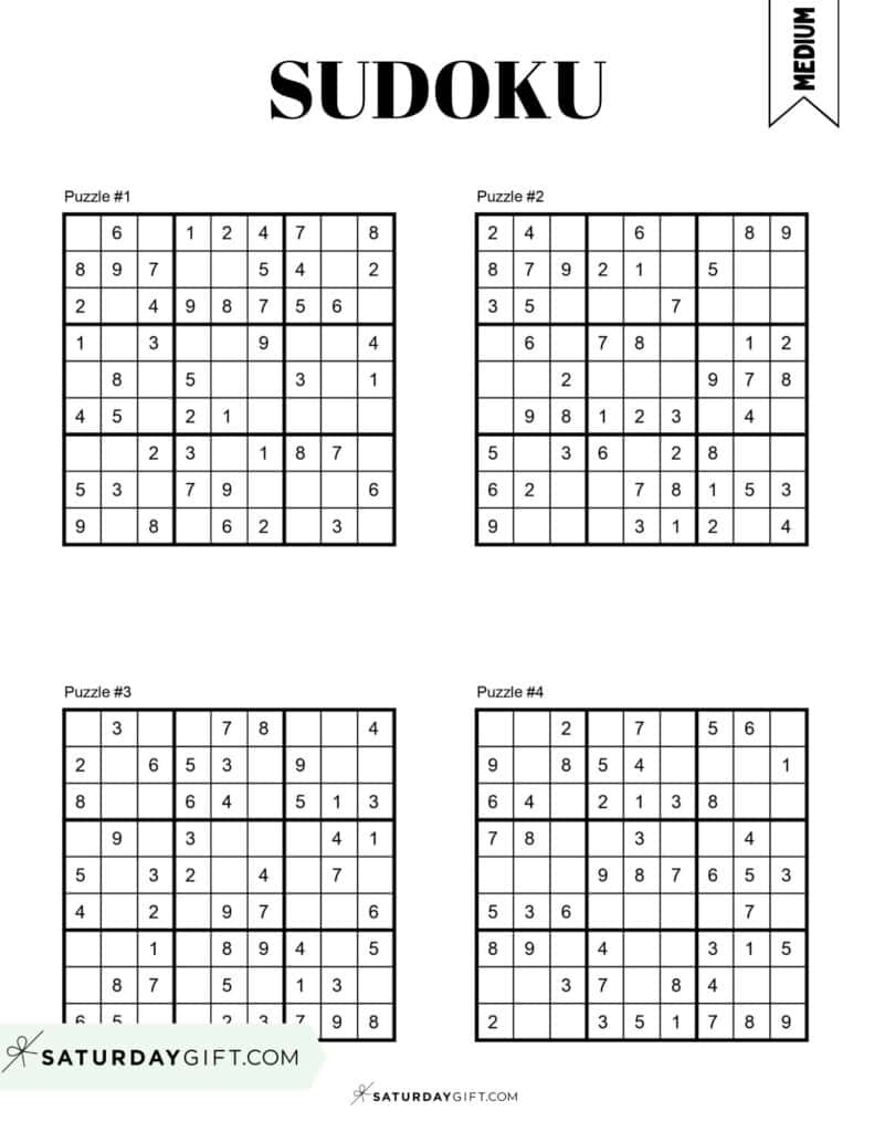 72 Free Printable Sudoku Puzzles | Saturdaygift within Download Printable Sudoku Puzzles Free