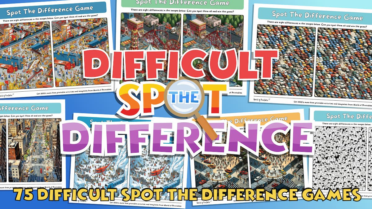 75 Difficult Spot The Difference Games - World Of Printables throughout Free Printable Spot The Difference Games For Adults