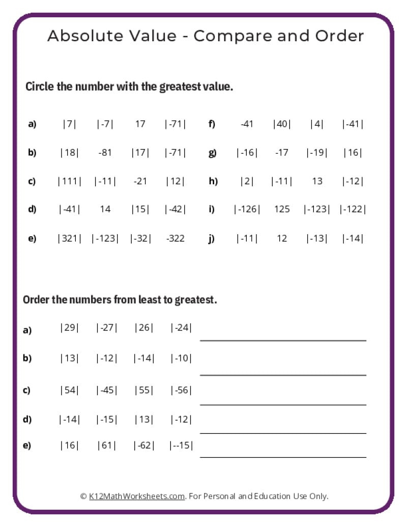 7Th Grade Math Worksheets pertaining to 7Th Grade Worksheets Free Printable