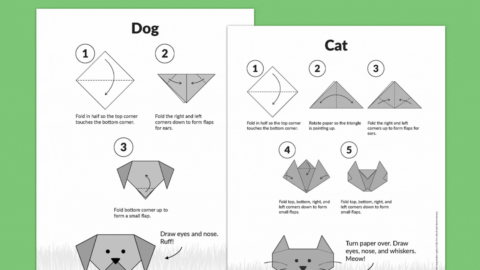8 Easy Origami Projects For Kids (Free Printable Instructions) with Printable Origami Instructions Free