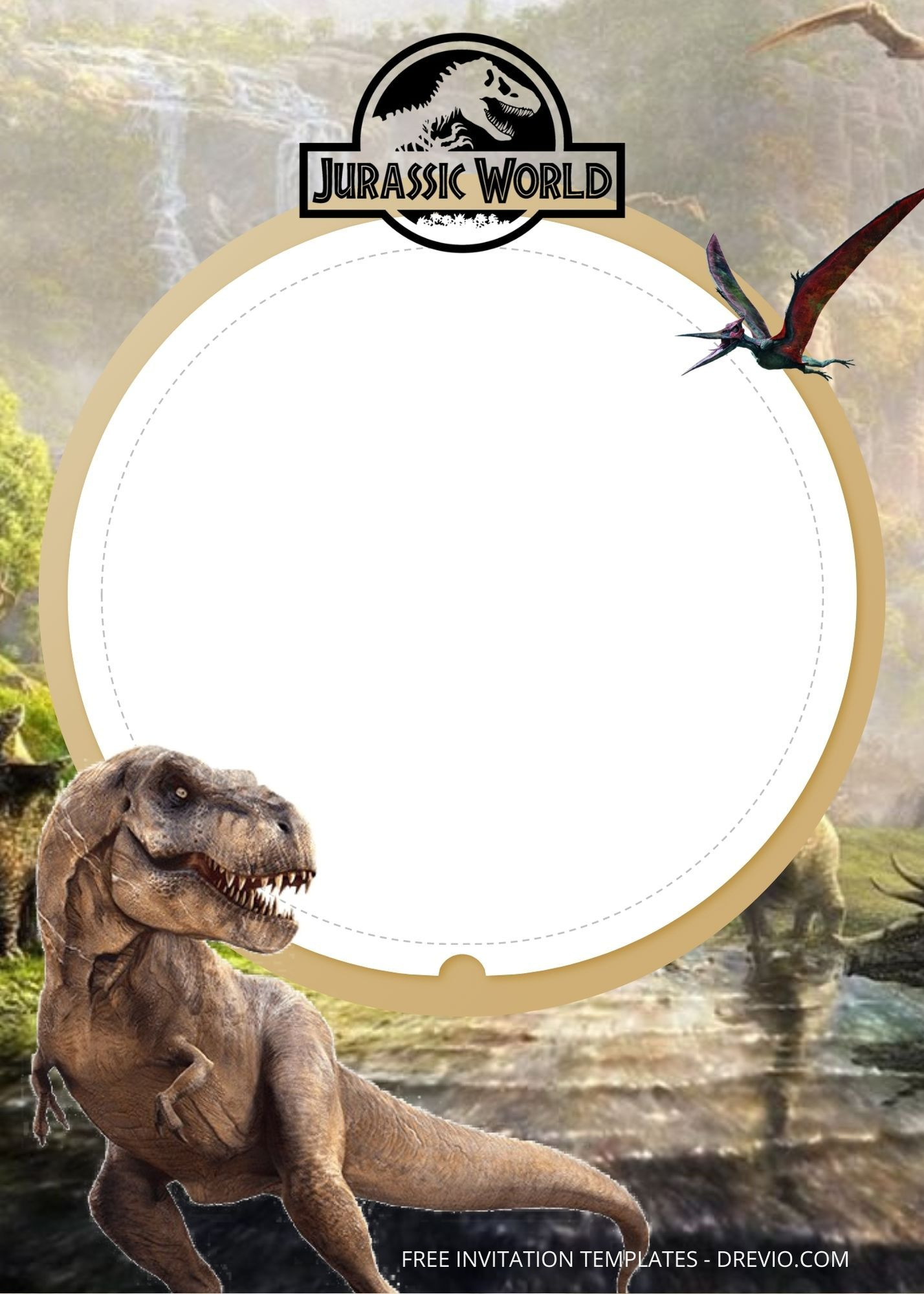 8+ Jurassic World Birthday Invitation Templates for Free Printable Jurassic Park Invitations