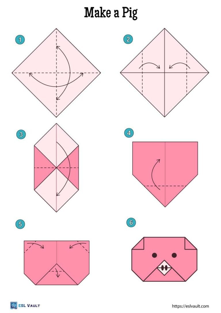 9 Easy Origami Animals (Pdf) - Esl Vault for Free Easy Origami Instructions Printable