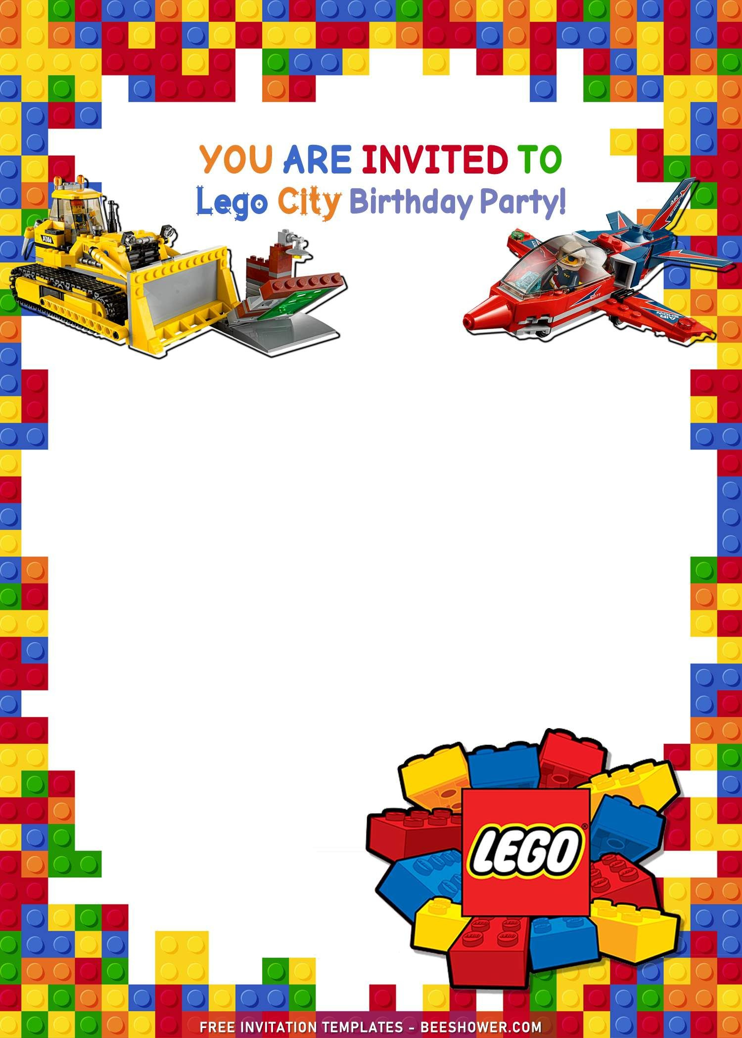 9+ Lego Birthday Invitation Templates With Awesome Ninjago with regard to Lego Party Invitations Printable Free