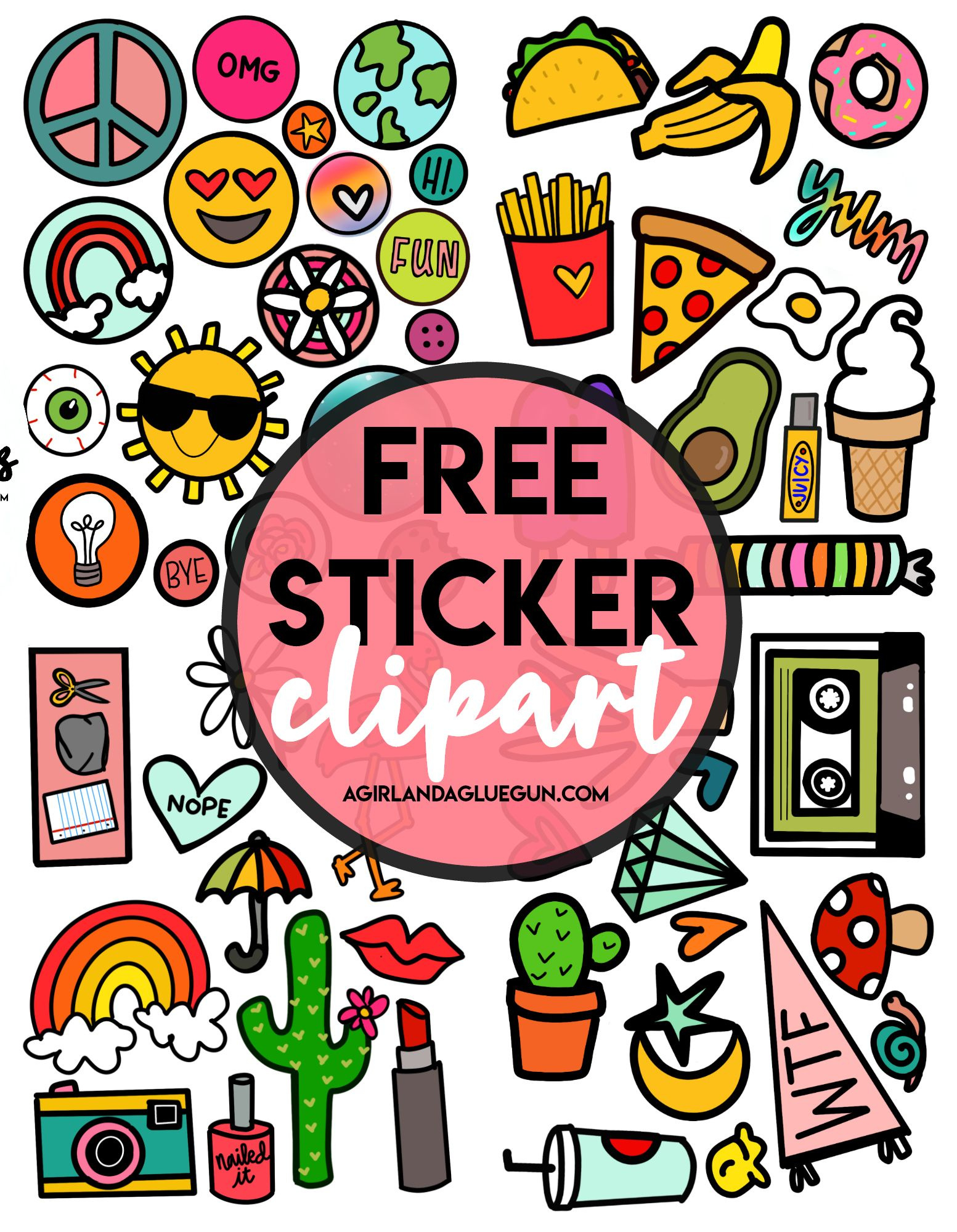 9 Sticker-Ideen | Aufkleber Selber Drucken, Sticker Selber Machen throughout Free Printable Stickers