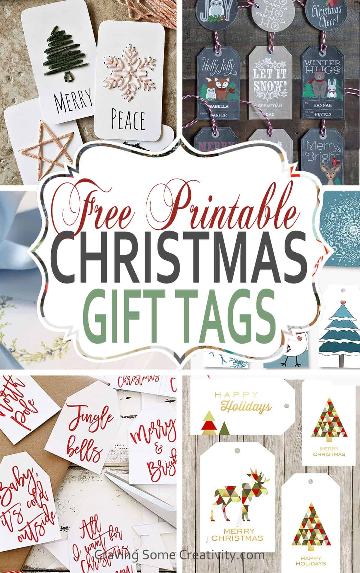 90+ Free Printable Rustic Christmas Tags For Gifts • Craving Some in Free Printable Gift Tags