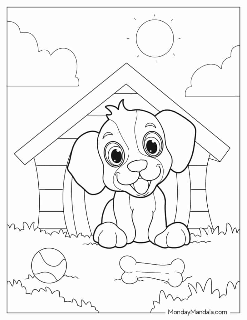 97 Dog Coloring Pages (Free Pdf Printables) throughout Colouring Pages Dogs Free Printable