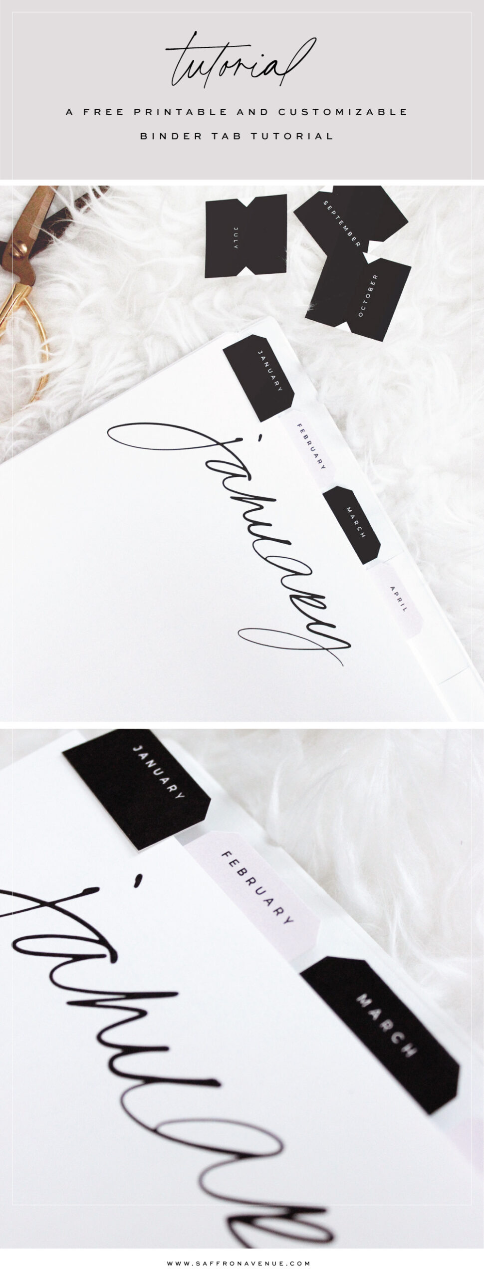 A Customizable And Free Printable Binder Tabs Tutorial intended for Free Printable Tabs For Binders