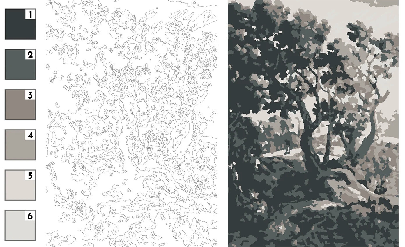 A Free Downloadable Coloring Page Paint-By-Numbers Of My Tree pertaining to Free Printable Paint By Number Coloring Pages