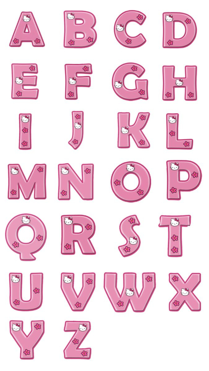 Abecedario En Inglés De Hello Kitty 😻🎀 with regard to Free Printable Hello Kitty Alphabet Letters