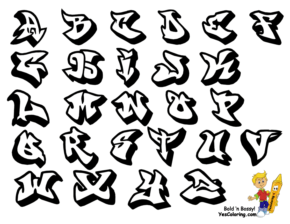 Abjad Graffiti Alphabet: A Guide To The Artistic Style for Free Printable Graffiti Letters Az