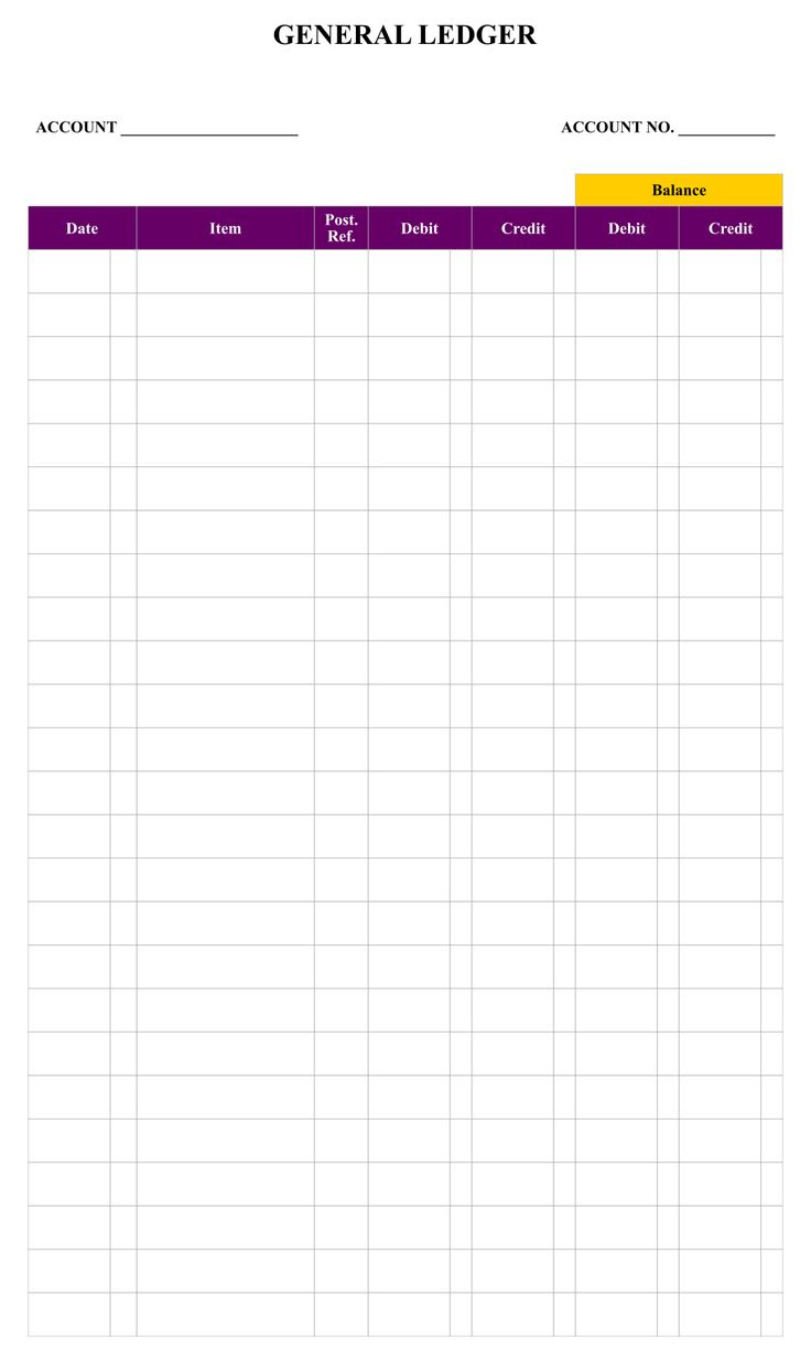 Accounting Ledger Template - 10 Free Pdf Printables | Printablee throughout Free Printable Accounting Ledger