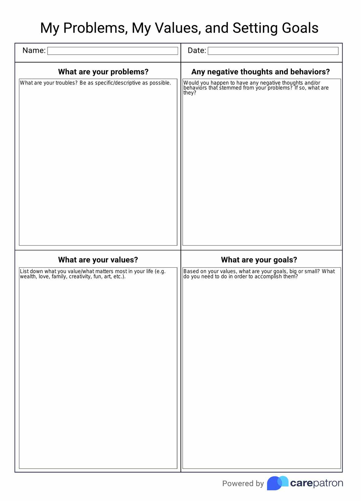 Act Values Worksheet within Free Printable Act Practice Worksheets