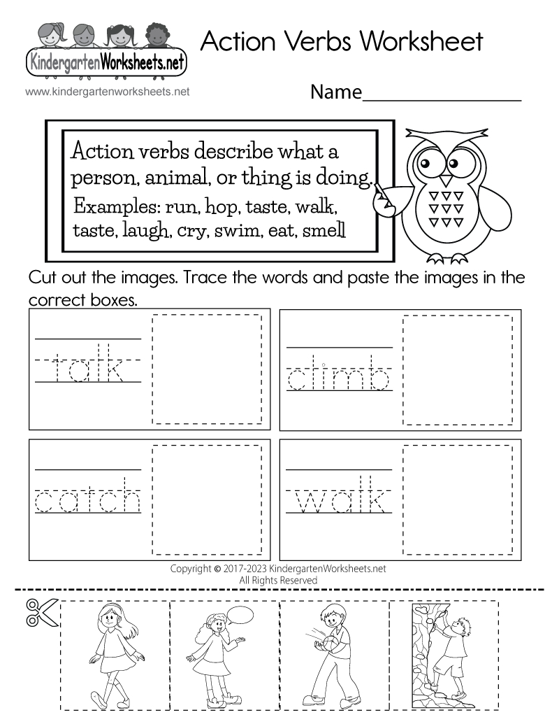 Action Verbs Worksheet - Free Printable, Digital, &amp; Pdf inside Free Printable Verb Worksheets