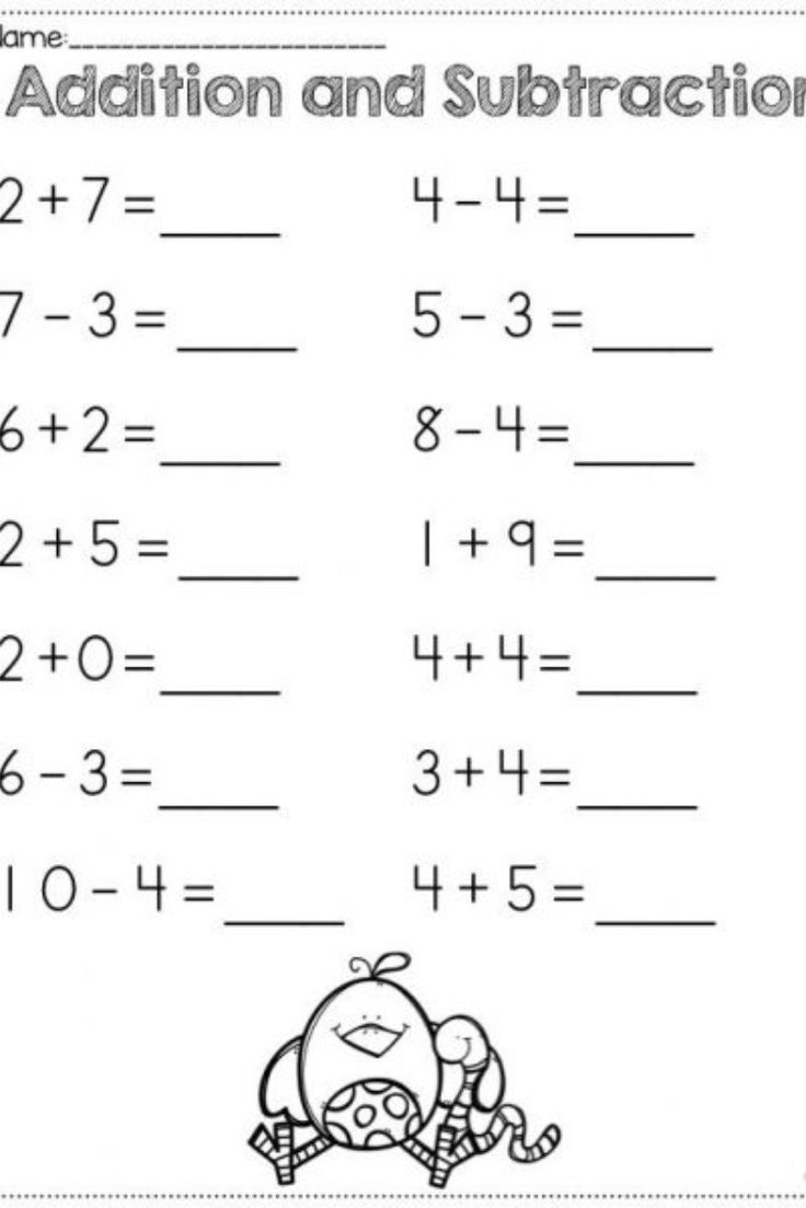 Add Or Subtract for Free Printable Kindergarten Addition And Subtraction Worksheets