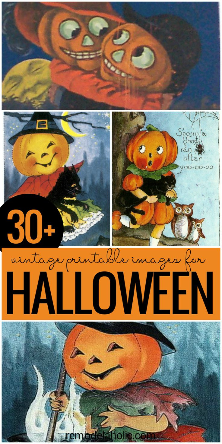 Add Something Fun And Unique To Your Halloween Decor With One Of intended for Free Printable Vintage Halloween Images