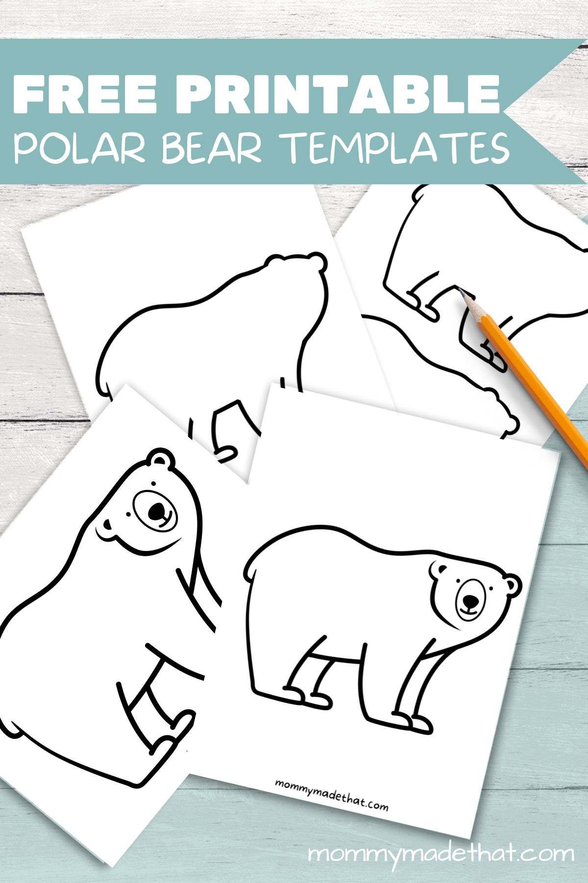 Adorable Polar Bear Templates (Free Printables!) with Polar Bear Printable Pictures Free