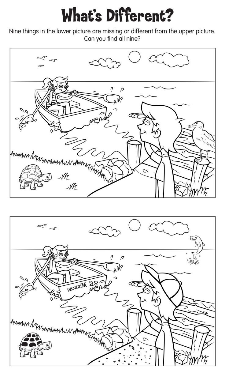 Adult Find The Difference - 10 Free Pdf Printables | Printablee intended for Free Printable Spot The Difference For Kids