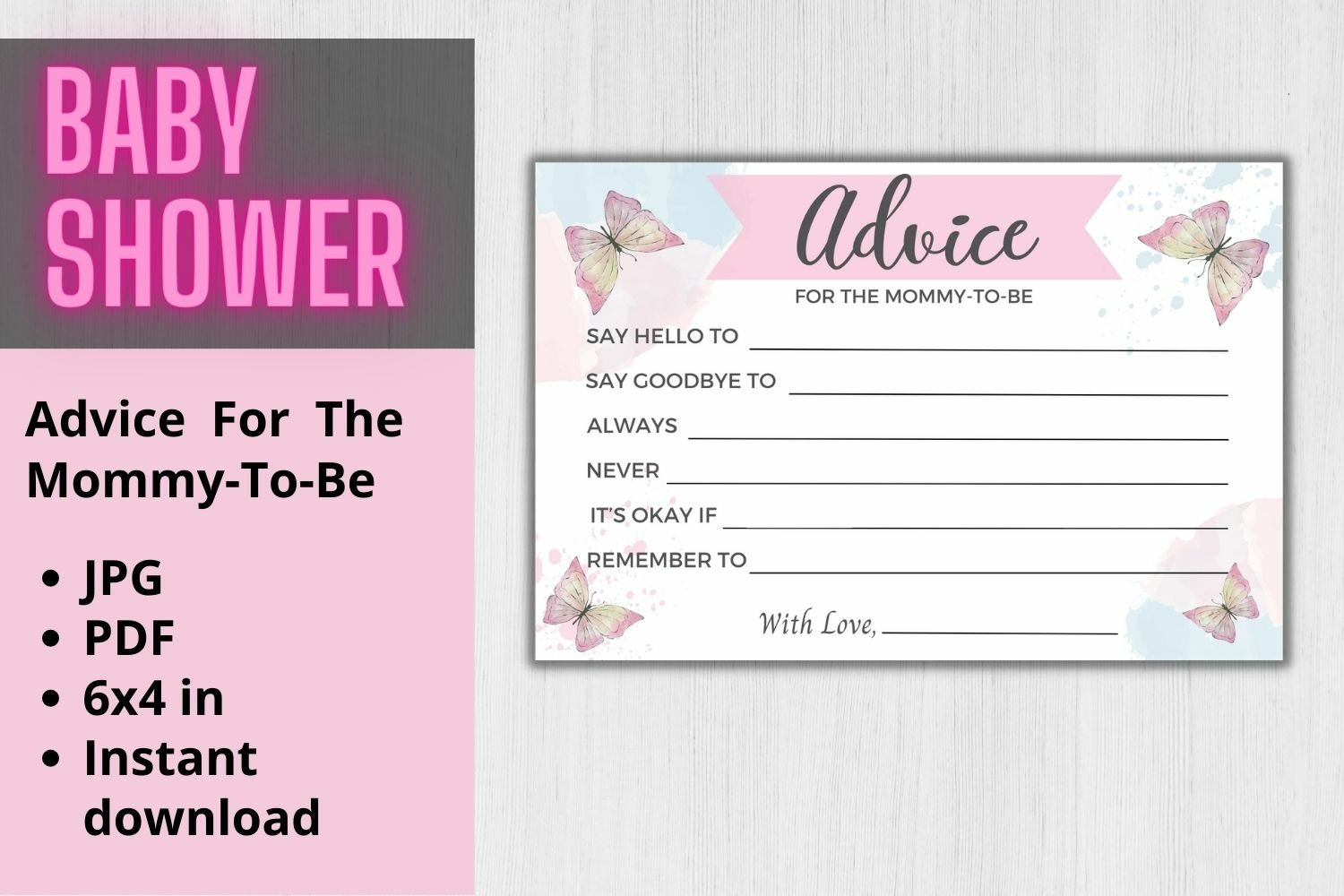 Advice For The Mommy-To-Be Cards, Baby Shower Printable pertaining to Free Mommy Advice Cards Printable