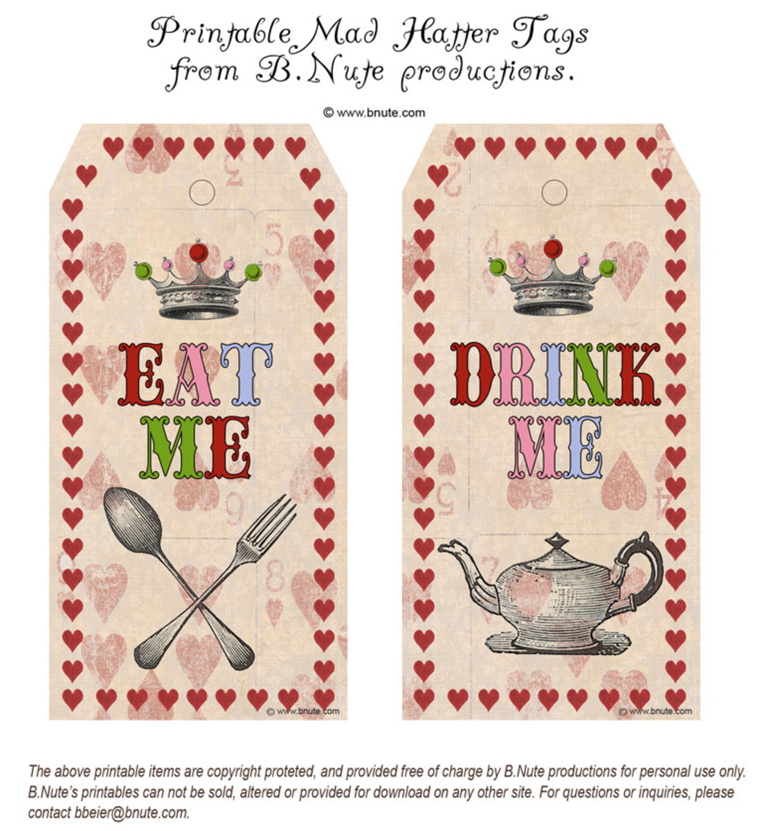 Alice In Wonderland Party Diy Ideas & Free Printables - Hubpages intended for Alice In Wonderland Signs Free Printable