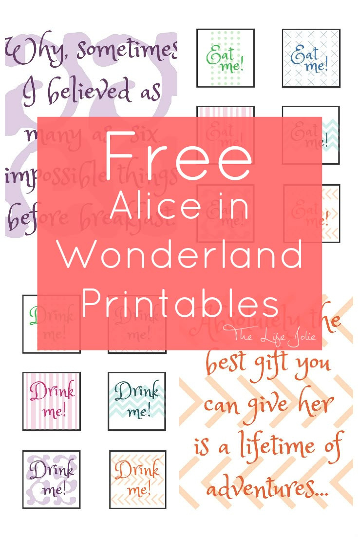 Alice In Wonderland Signs And Free Printables for Alice In Wonderland Signs Free Printable