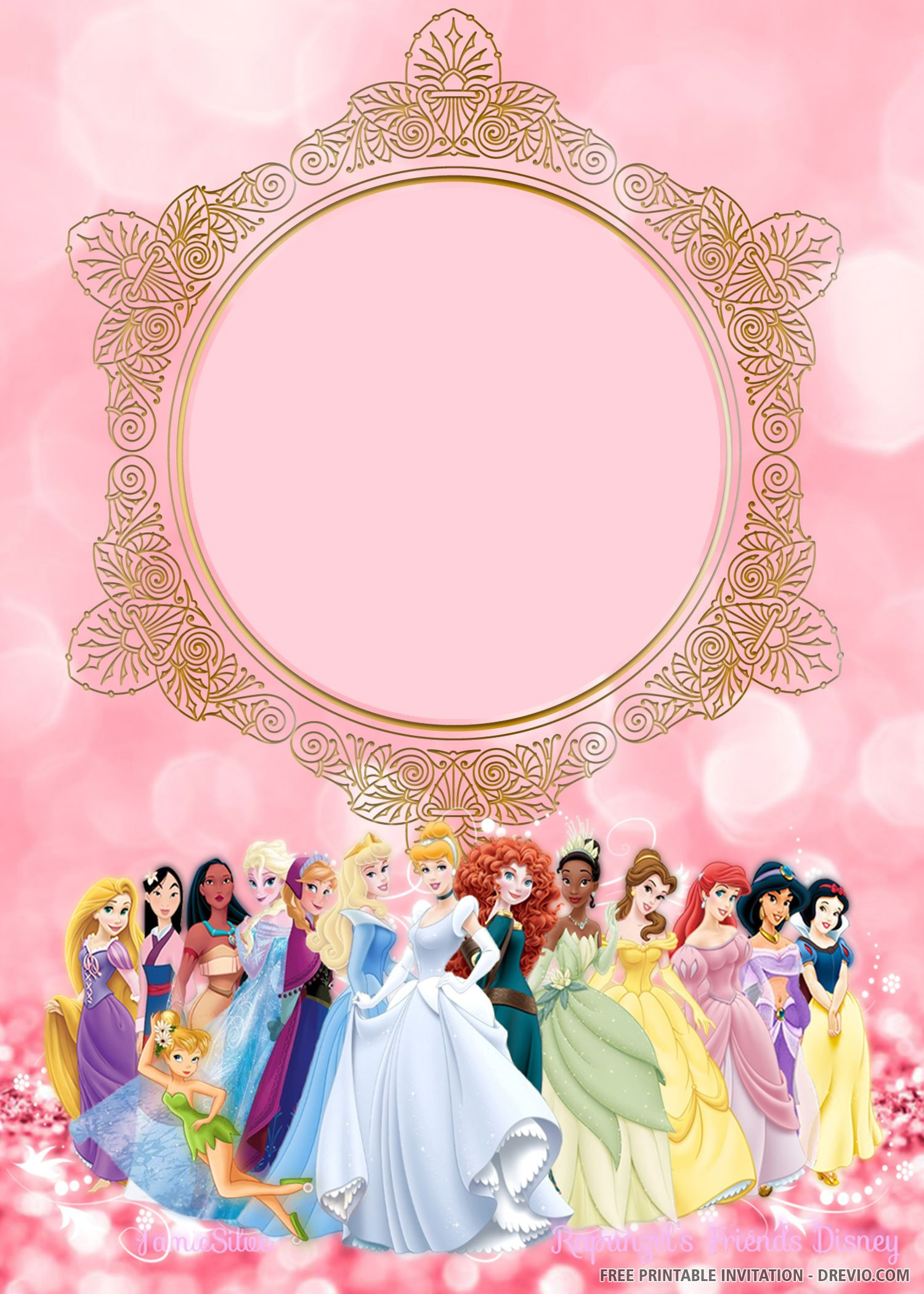All-Princess-Invitation-4 | Download Hundreds Free Printable with regard to Free Princess Printable Invitations