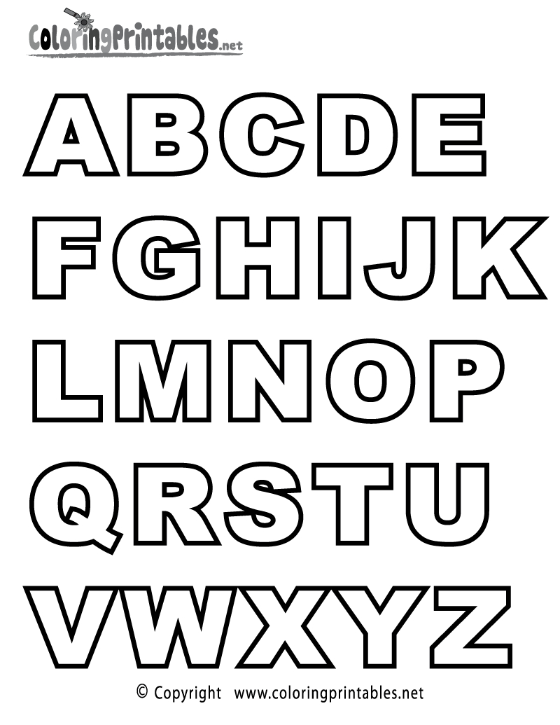 Alphabet Capital Letters Coloring Page - A Free English Coloring regarding Free Printable Alphabet Letters To Color
