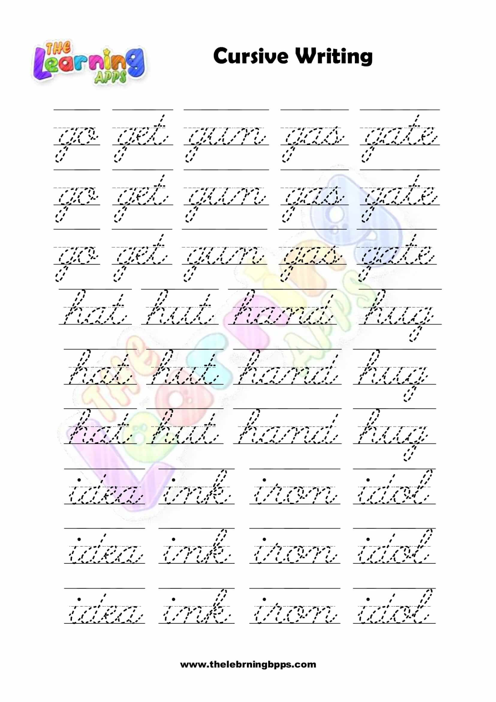 Alphabet Cursive Worksheets For Easy Handwriting Practice (Free pertaining to Free Printable Cursive Handwriting Worksheets