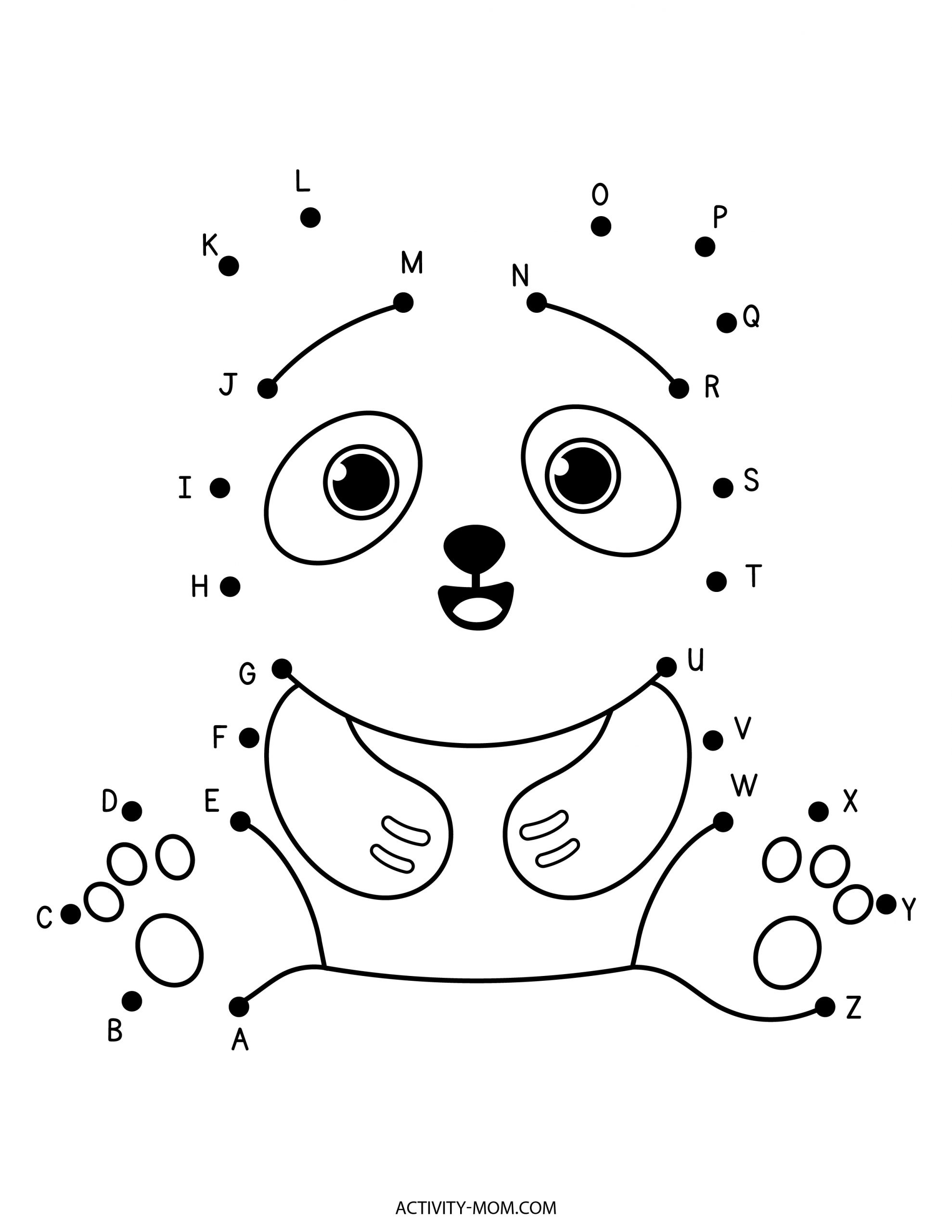 Alphabet Dot To Dot Worksheets (Free Printable) - The Activity Mom for Free Printable Alphabet Dot To Dot Worksheets