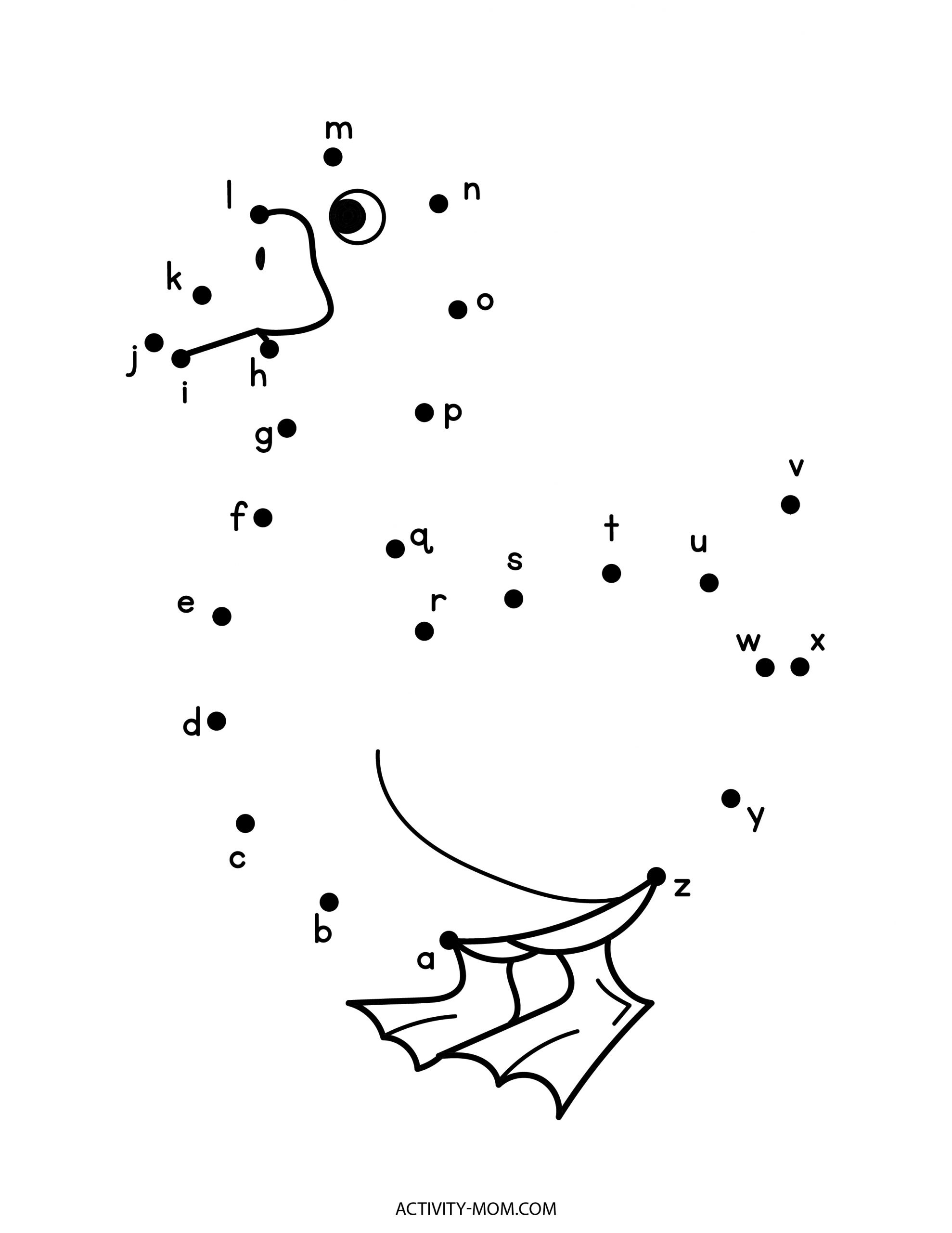 Alphabet Dot To Dot Worksheets (Free Printable) - The Activity Mom inside Free Printable Alphabet Dot To Dot Worksheets