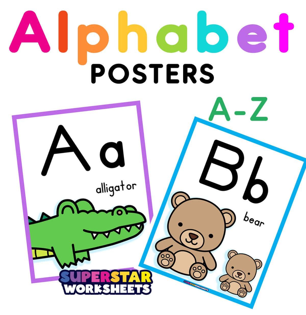 Alphabet Posters - Superstar Worksheets with regard to Free Printable Alphabet Letters For Display