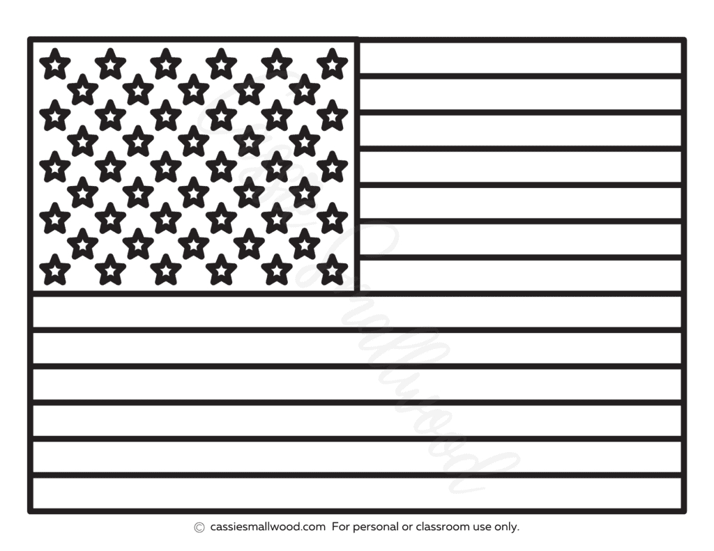 American Flag Template: Free Printable Coloring Page | Craft for Free Printable American Flag Coloring Page