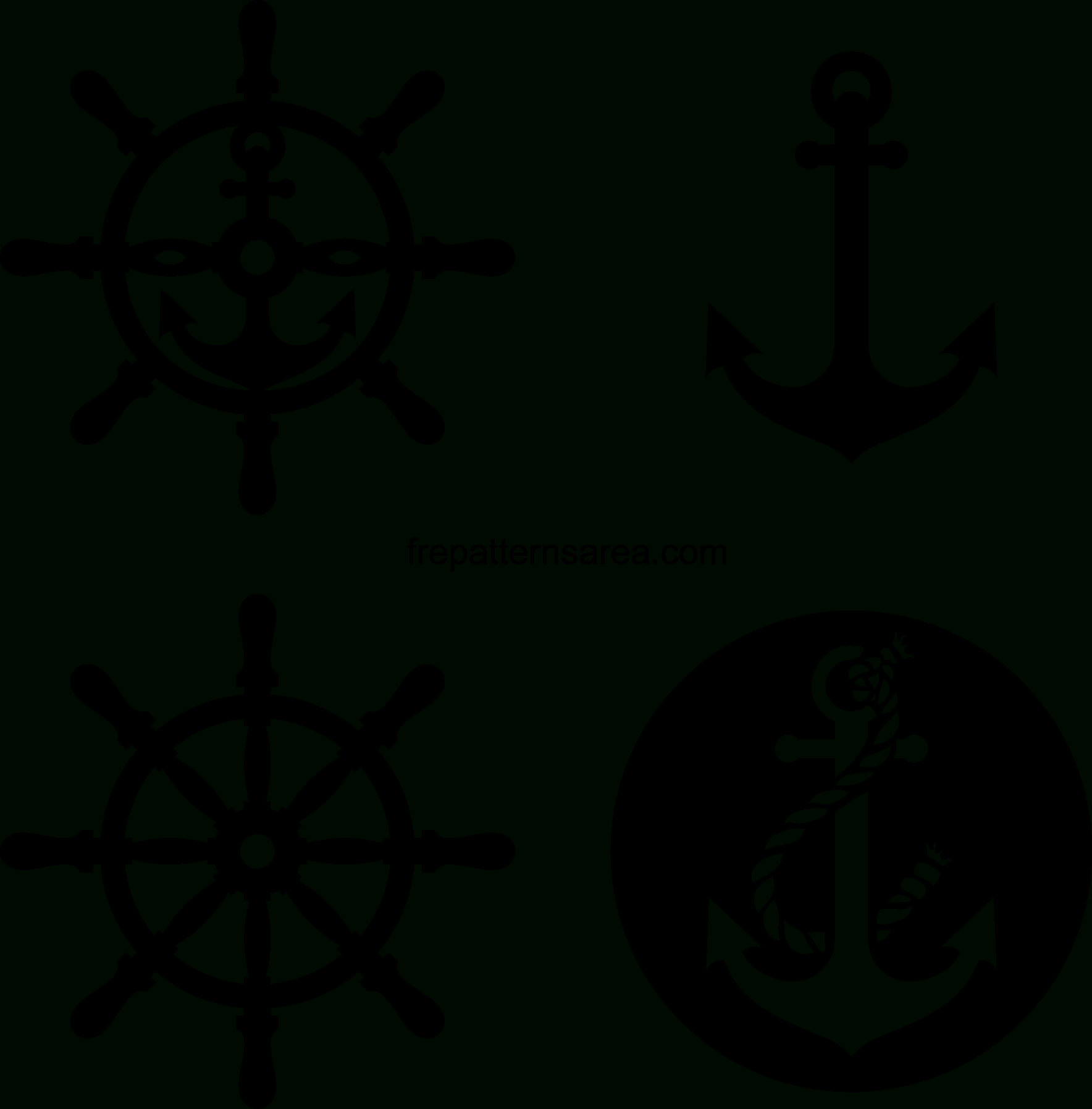 Anchor &amp;amp; Rudder Symbol Meanings: Free Vector Templates with regard to Free Printable Anchor Template