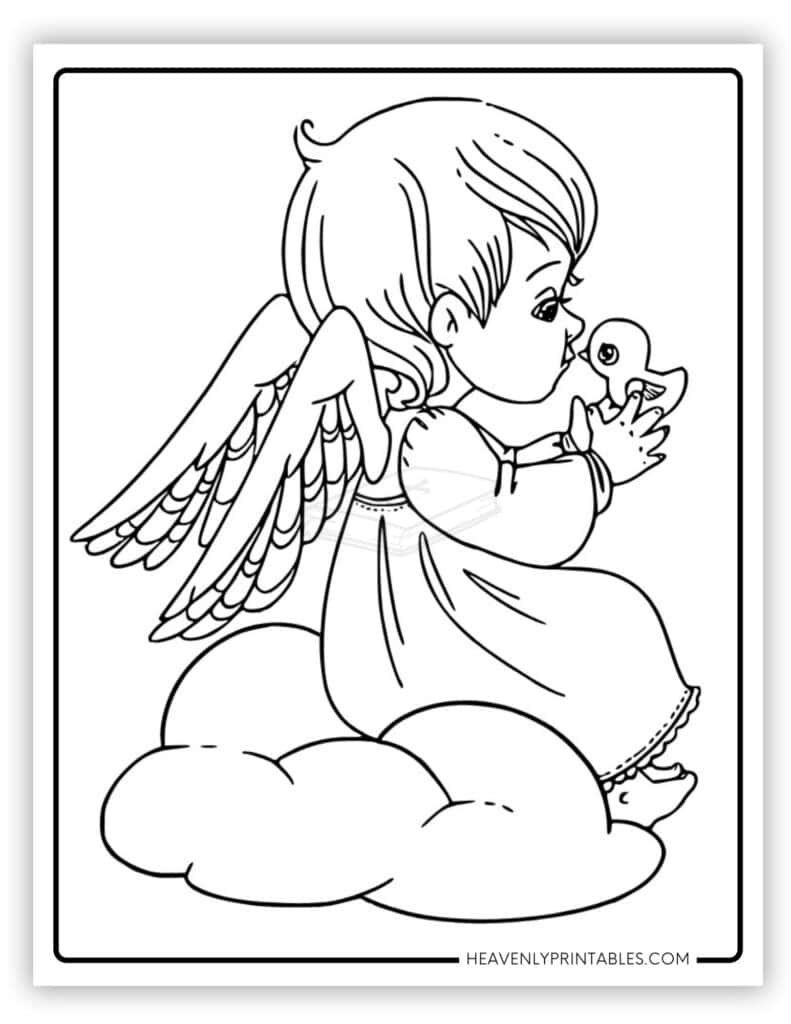 Angel Coloring Pages (Free Pdf Printables) - Heavenly Printables intended for Free Printable Pictures Of Angels
