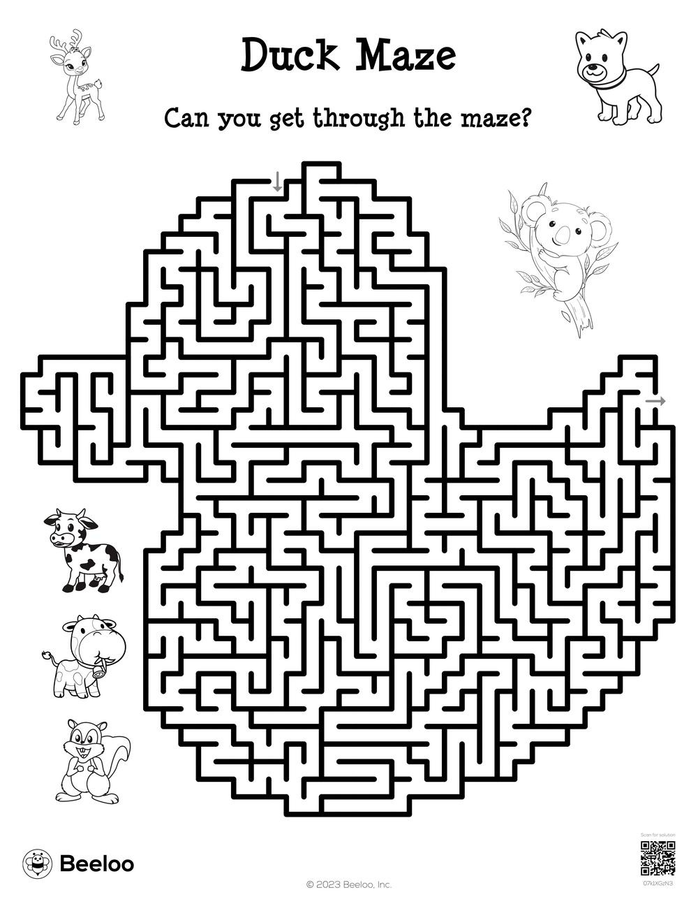Animal-Themed Mazes • Beeloo Printable Crafts And Activities For Kids inside Free Printable Mazes For Kids