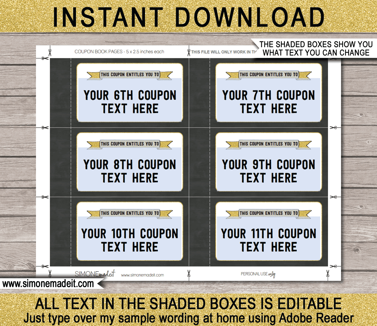 Anniversary Coupon Book for Free Printable Coupons Without Downloading Or Registering