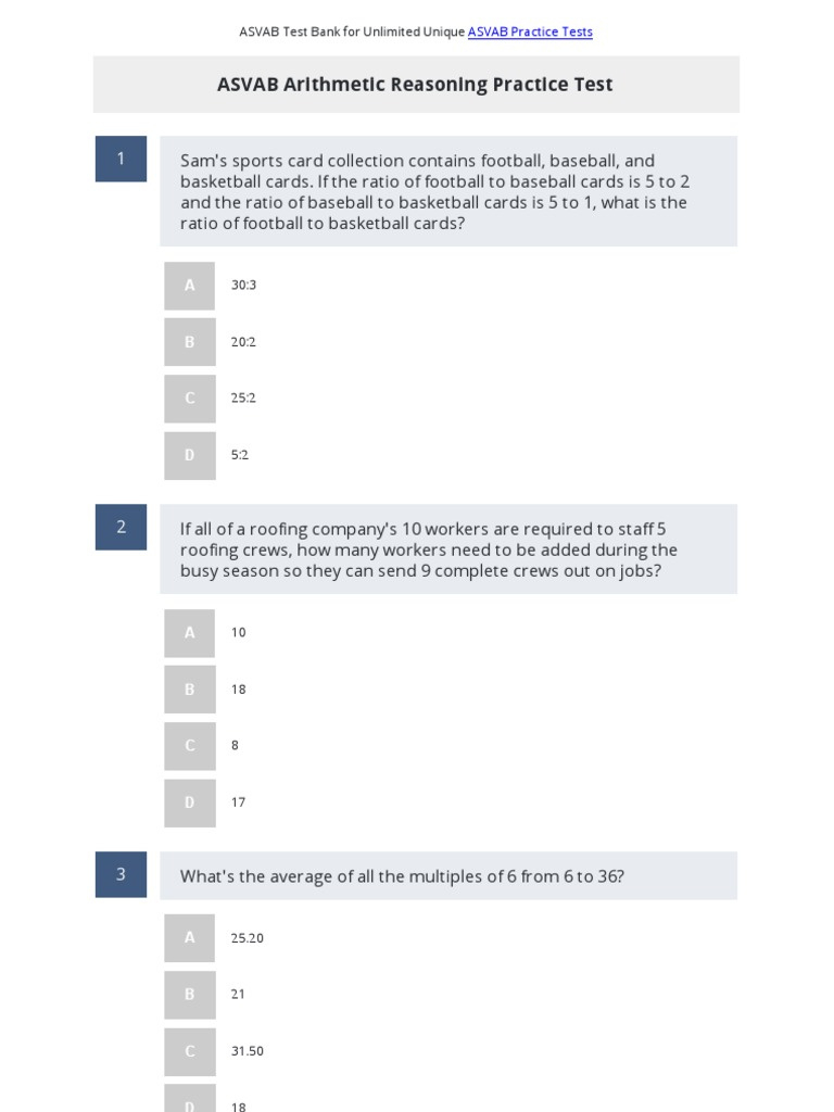 Arithmetic-Reasoning-Free-Printable-Asvab-Practice-Test-2.Pdf in Free Printable Asvab Math Practice Test