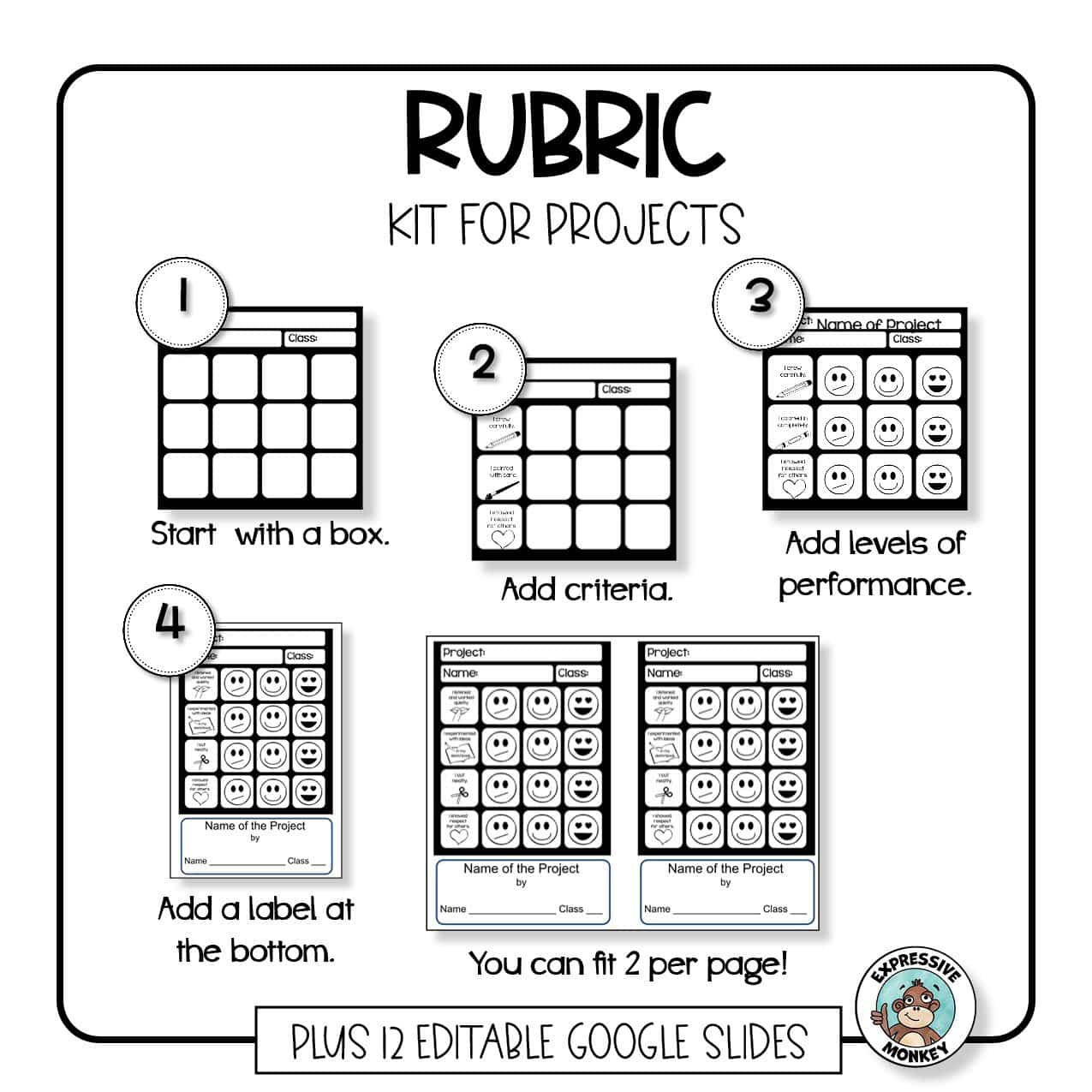 Art Rubric Kit • Expressive Monkey - Worksheets Library regarding Free Printable Art Rubrics