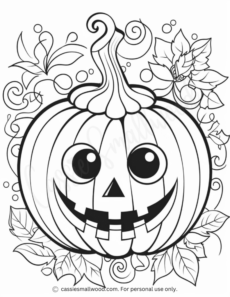 Awesome Halloween Coloring Pages - Cassie Smallwood inside Printable Halloween Cards To Color For Free