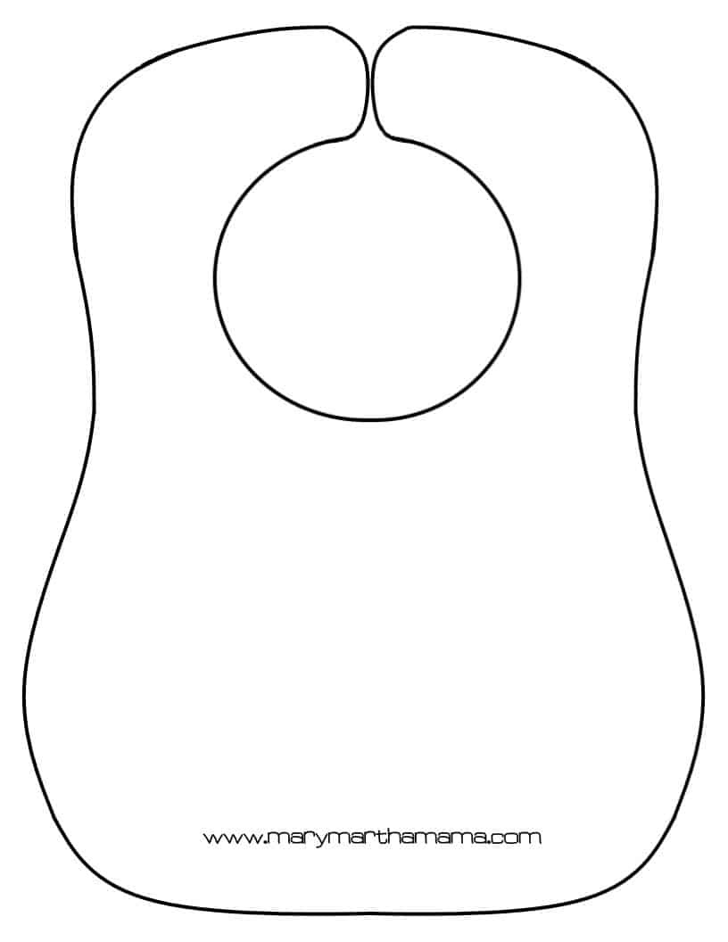 Baby Bib Pattern And Stepstep Tutorial – Mary Martha Mama for Free Printable Bib Pattern