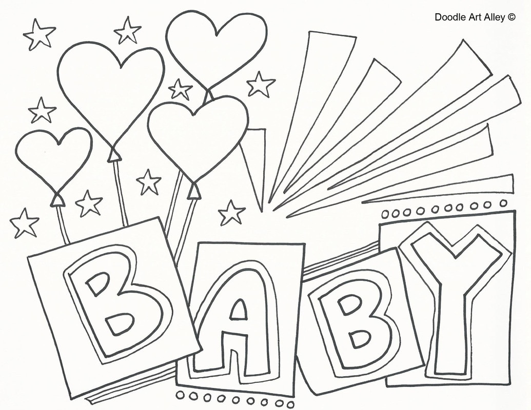 Baby Coloring Pages - Doodle Art Alley regarding Free Printable Baby Shower Coloring Pages