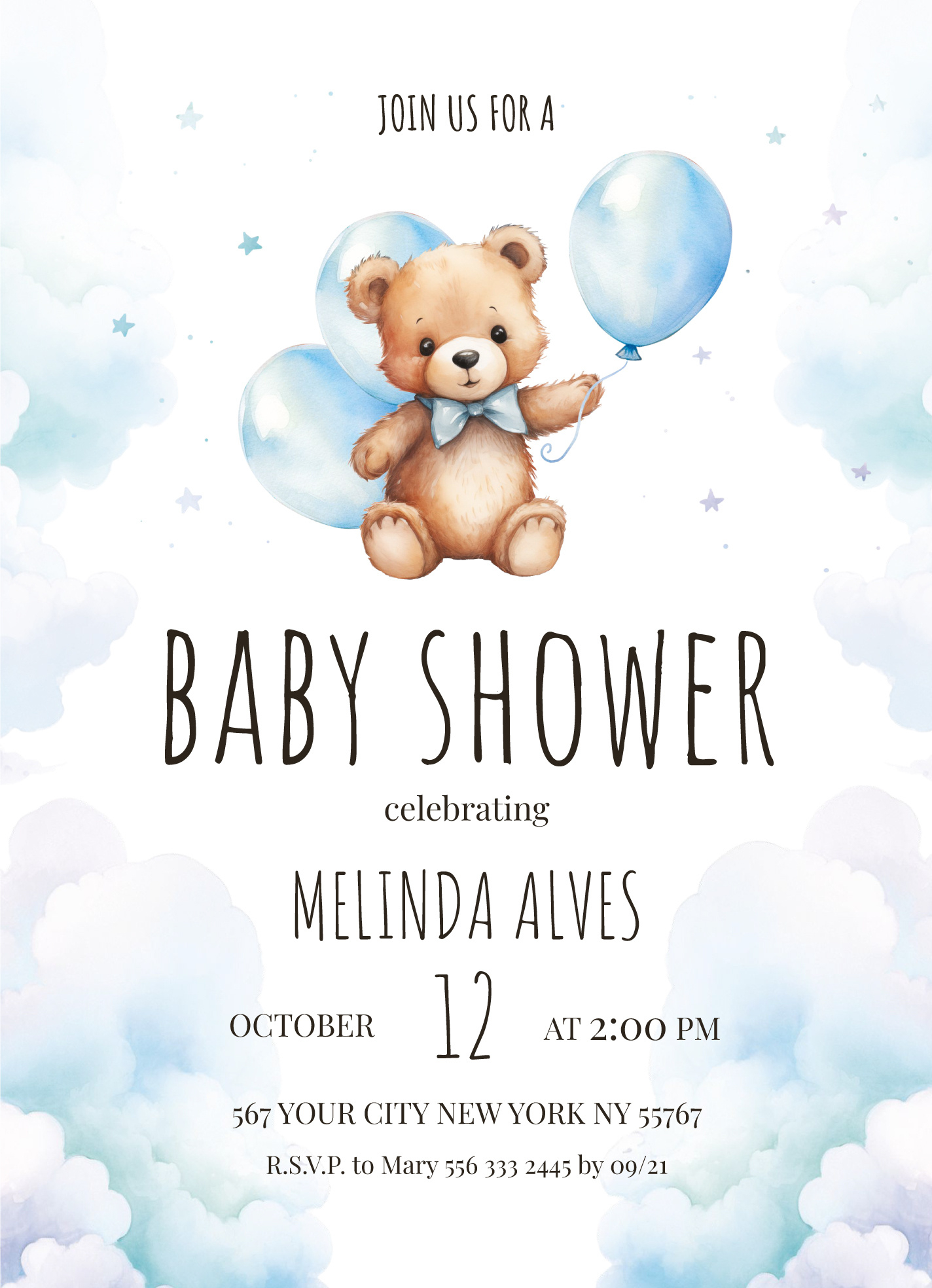 Baby Shower Invitation Free Google Docs Template - Gdoc.io with regard to Create Your Own Baby Shower Invitations Free Printable