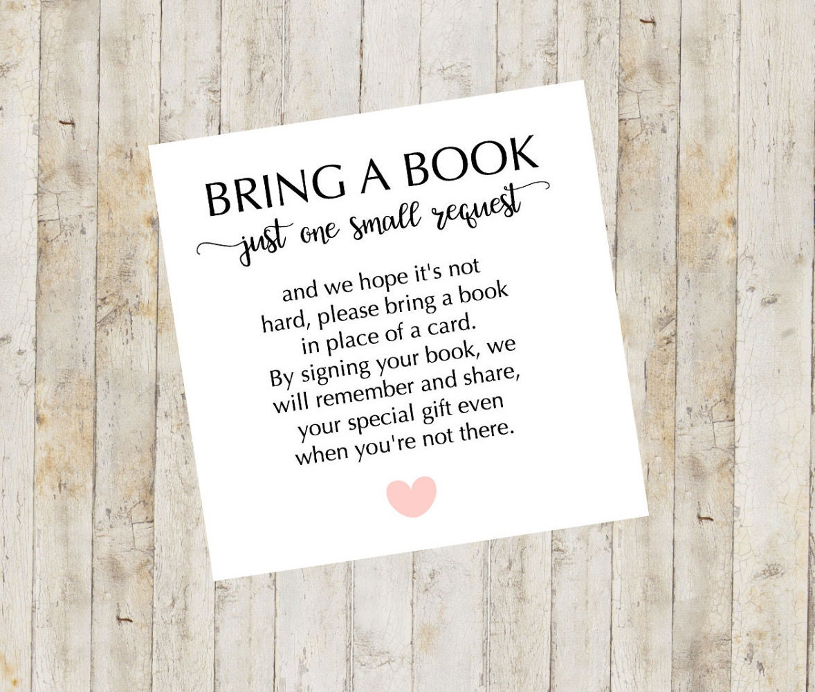 Baby Shower Printable, Baby Shower Bring A Book Card, Bring A Book intended for Bring A Book Instead Of A Card Free Printable