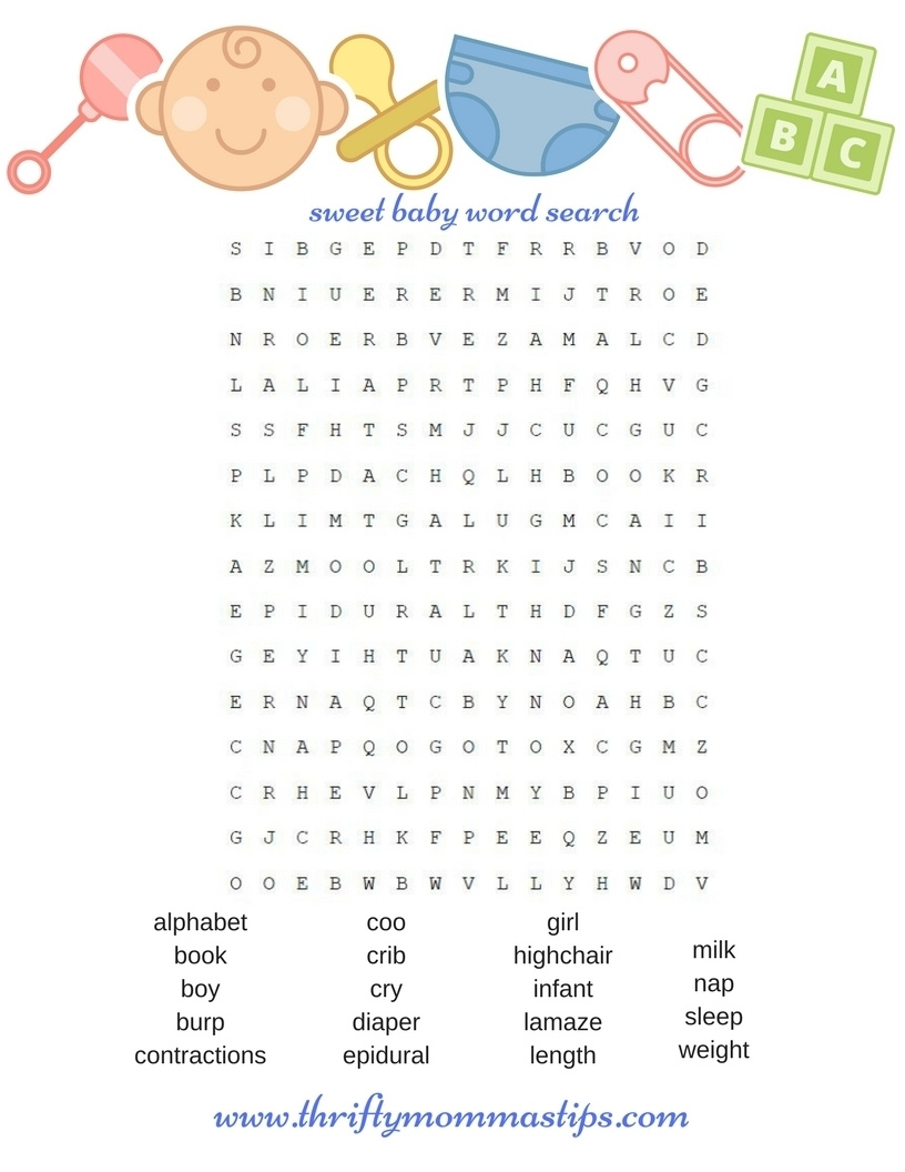 Baby Shower Word Puzzles Printable 2025 | Www.carnavaltorello.cat for Free Printable Baby Shower Word Search