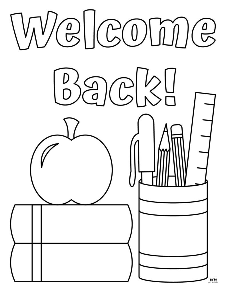 Back To School Coloring Pages - 25 Free Pages | Printabulls in Free Printable Coloring Sheets For Back To School
