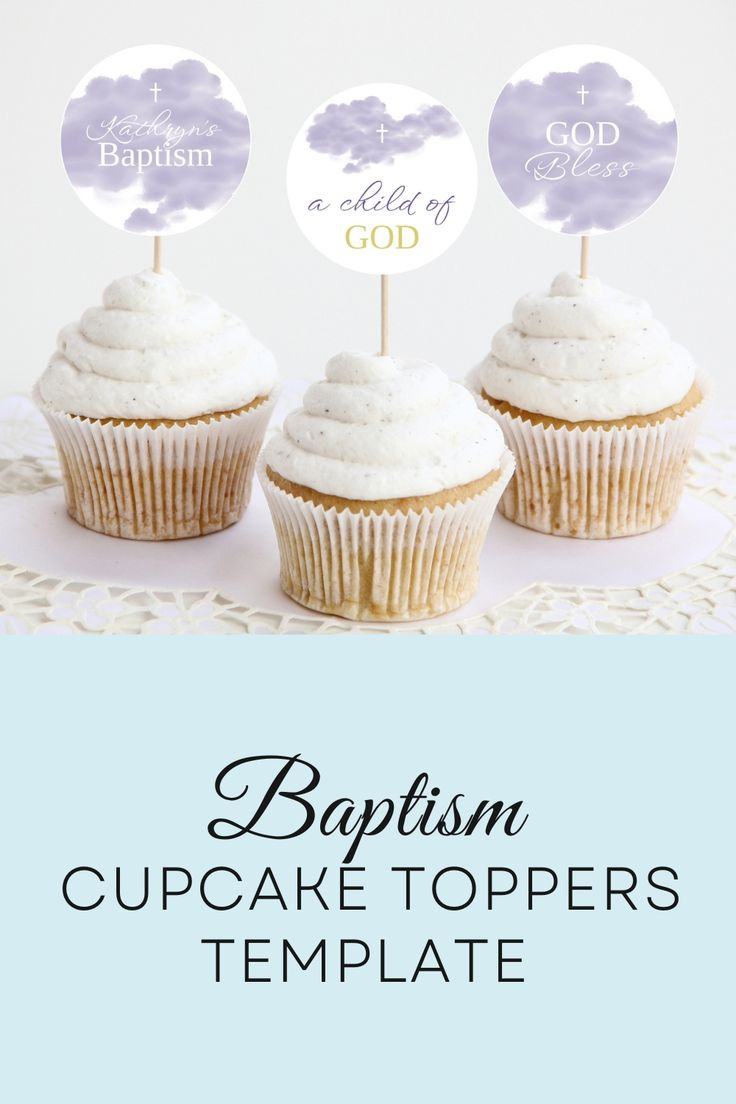 Baptism Cupcake Toppers Template within Baptism Cupcake Toppers Printable Free