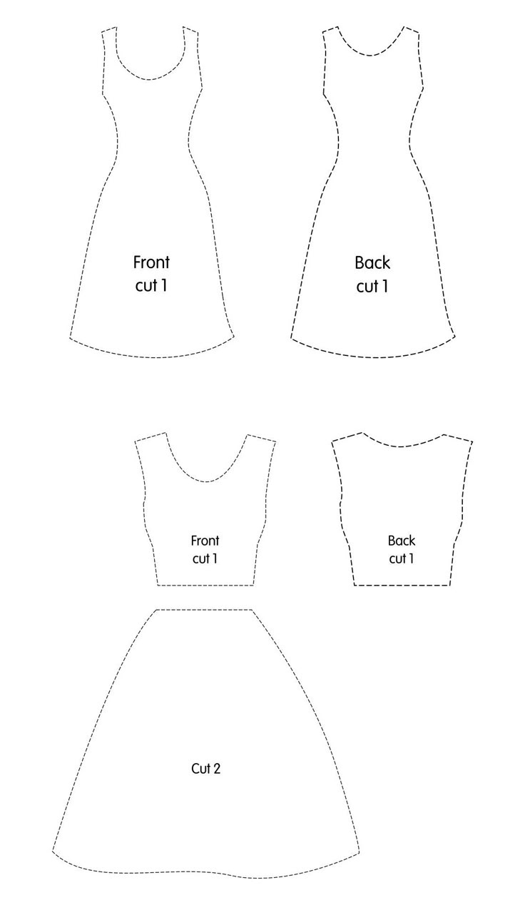 Barbie Clothes Templates - 20 Free Pdf Printables | Printablee within Easy Barbie Clothes Patterns Free Printable