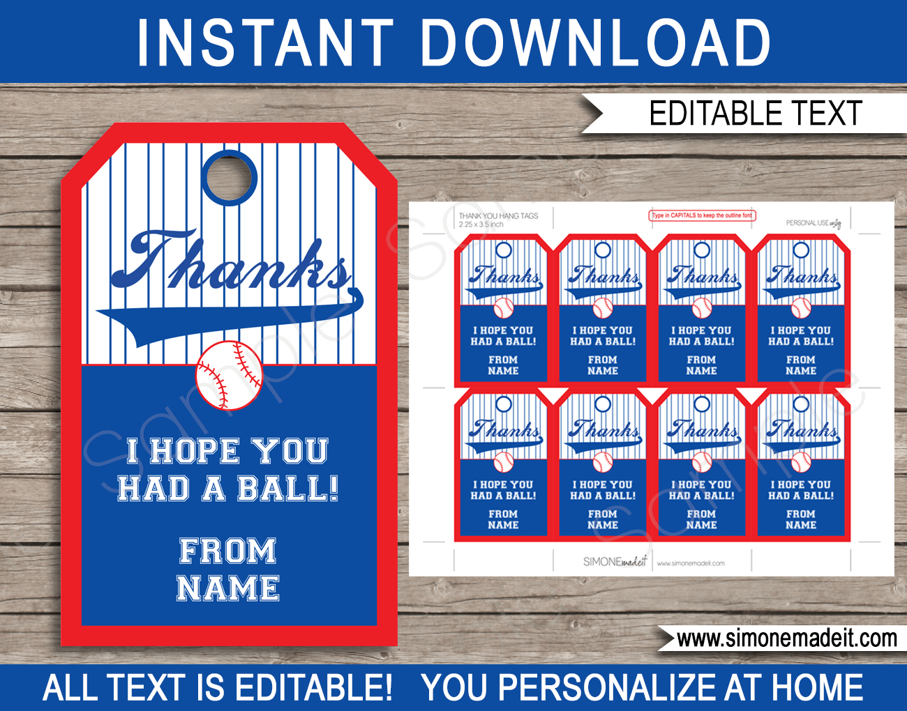 Baseball Party Favor Tags Template with regard to Free Printable Baseball Favor Tags