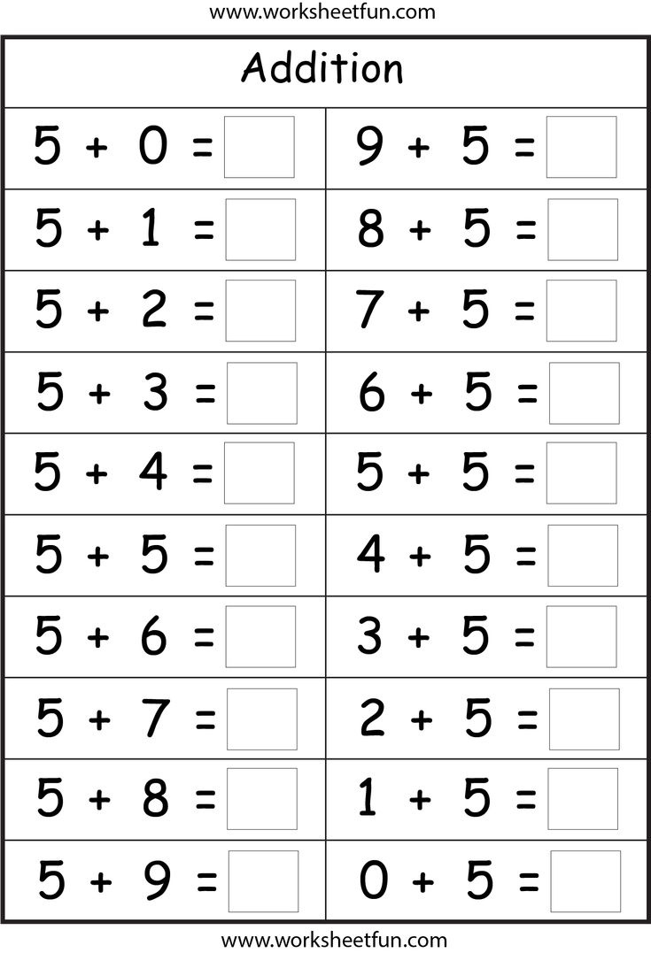 Basic Addition Facts – 8 Worksheets / Free Printable Worksheets regarding Free Printable Simple Math Worksheets