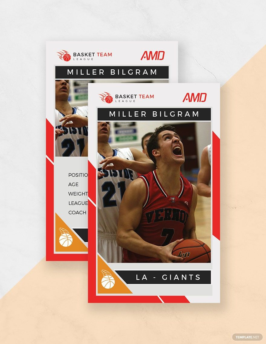 Basketball Team Trading Card Template In Publisher, Word, Psd with regard to Free Printable Basketball Cards