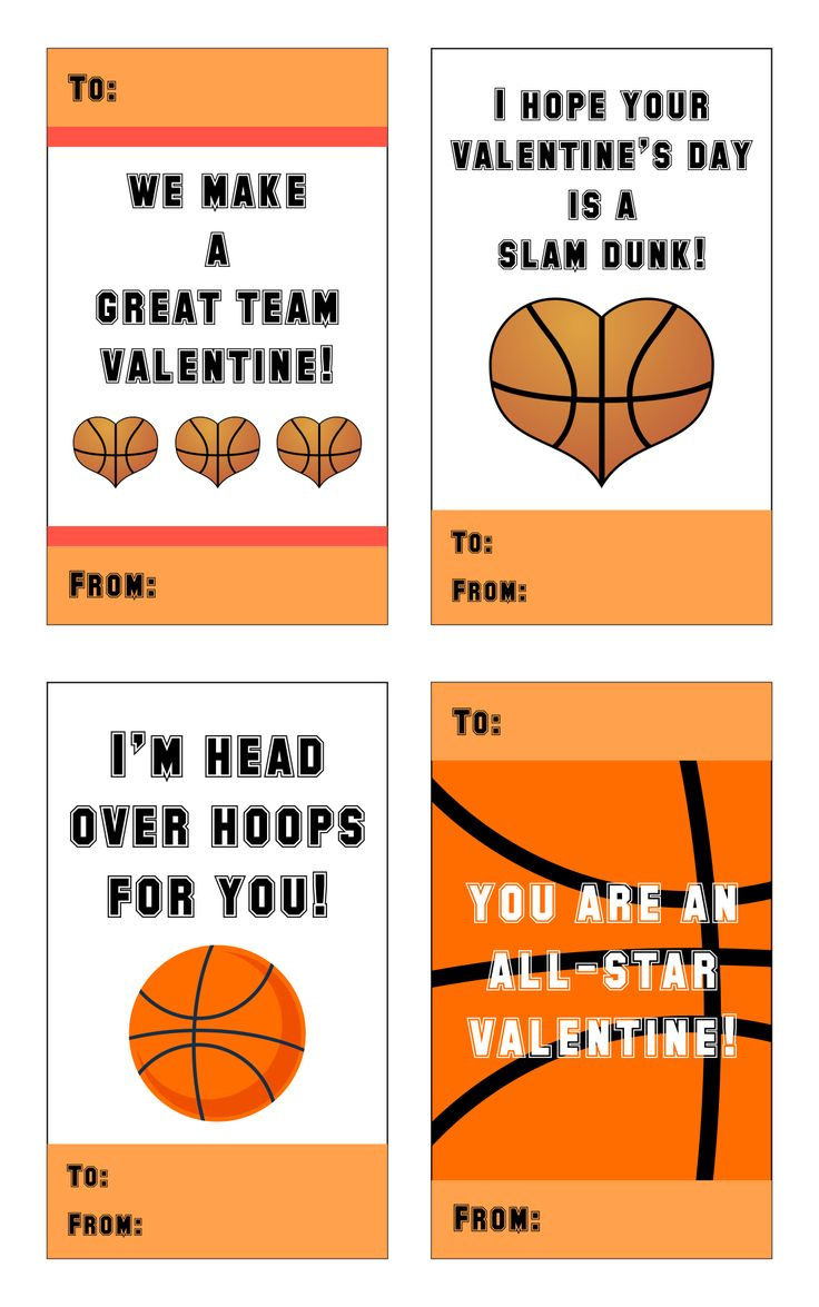 Basketball Valentine - 10 Free Pdf Printables | Printablee with Free Printable Basketball Cards